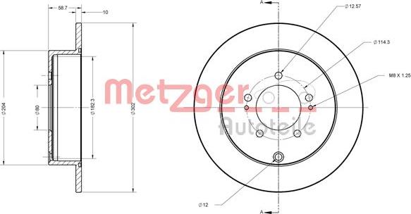 Metzger 6110197 - Kočioni disk www.molydon.hr