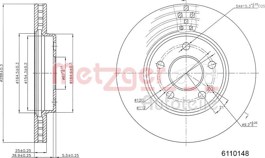 Metzger 6110148 - Kočioni disk www.molydon.hr