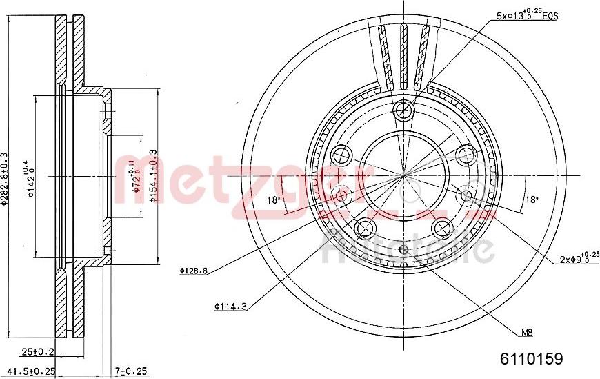 Metzger 6110159 - Kočioni disk www.molydon.hr