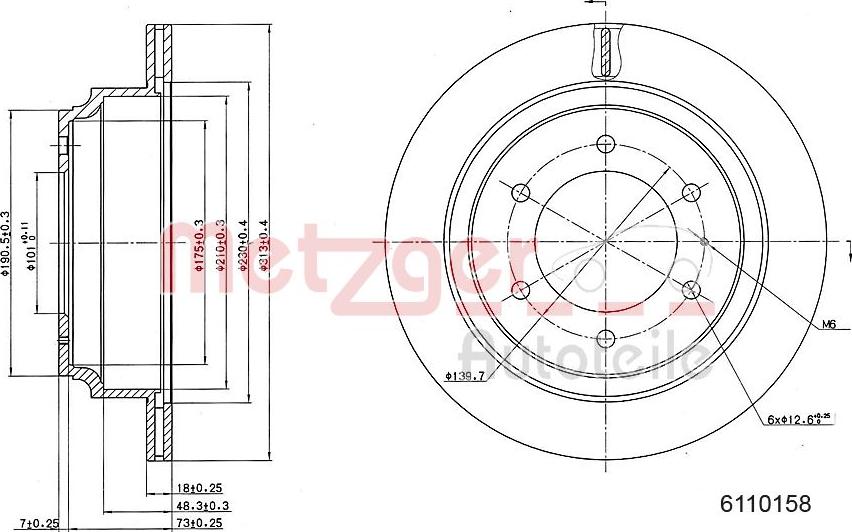 Metzger 6110158 - Kočioni disk www.molydon.hr