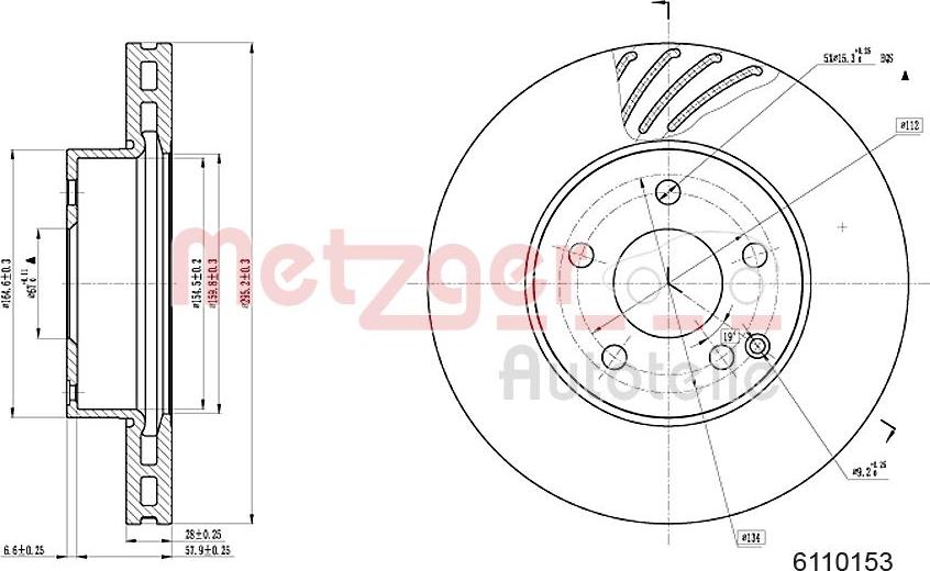 Metzger 6110153 - Kočioni disk www.molydon.hr