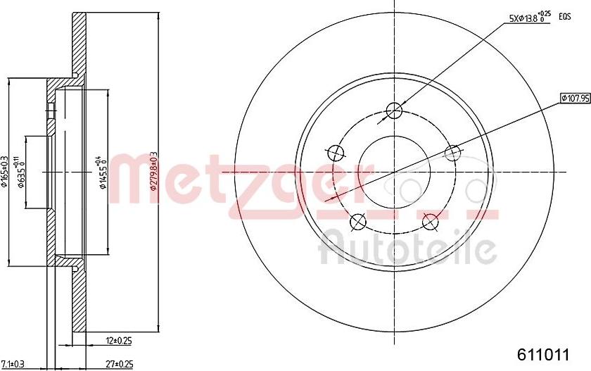 Metzger 6110101 - Kočioni disk www.molydon.hr