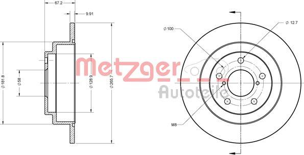 Metzger 6110110 - Kočioni disk www.molydon.hr