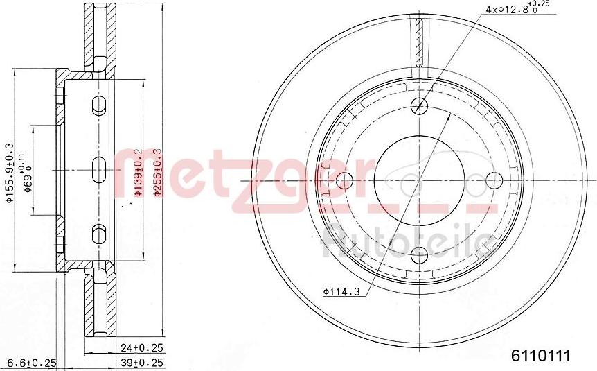 Metzger 6110111 - Kočioni disk www.molydon.hr