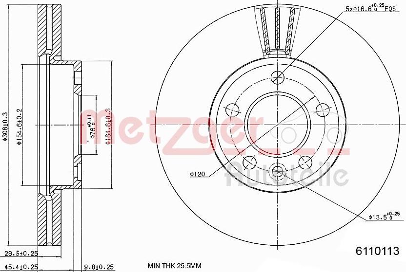 Metzger 6110113 - Kočioni disk www.molydon.hr