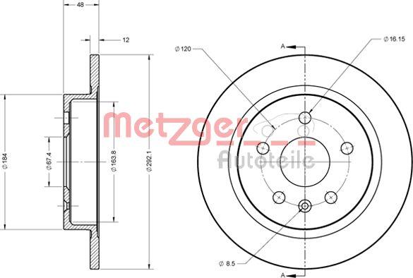 Metzger 6110188 - Kočioni disk www.molydon.hr