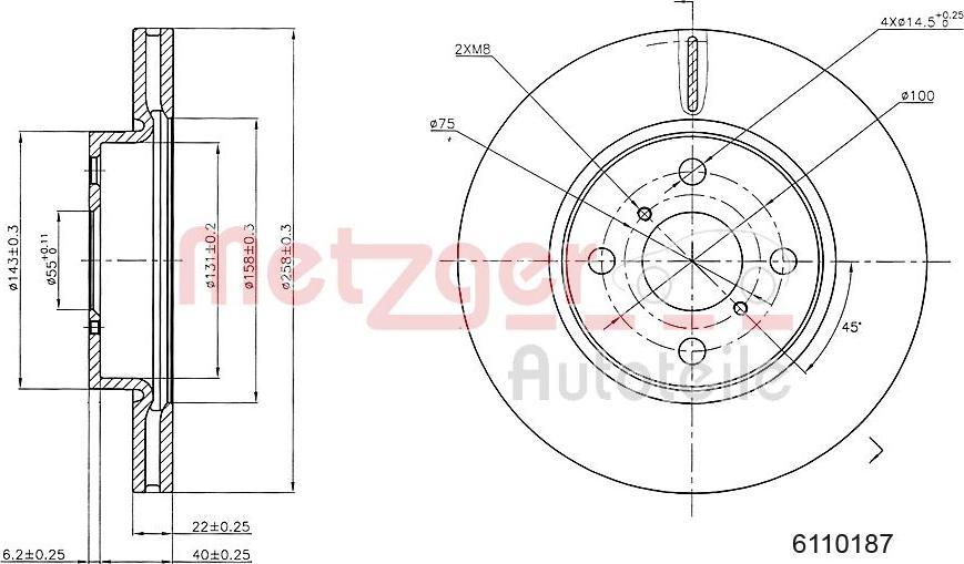 Metzger 6110187 - Kočioni disk www.molydon.hr