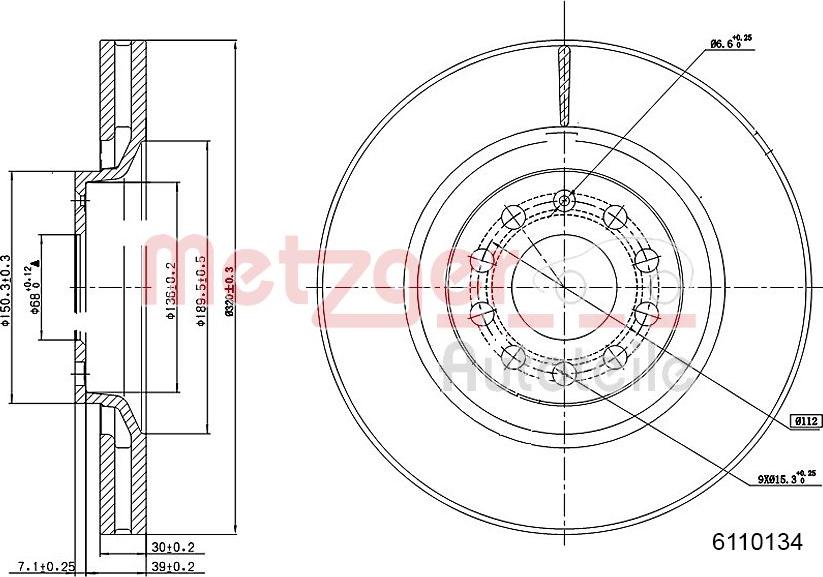 Metzger 6110134 - Kočioni disk www.molydon.hr