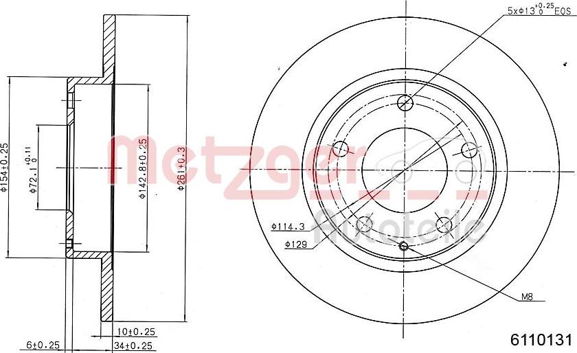 Metzger 6110131 - Kočioni disk www.molydon.hr