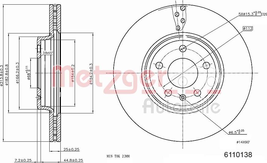 Metzger 6110138 - Kočioni disk www.molydon.hr