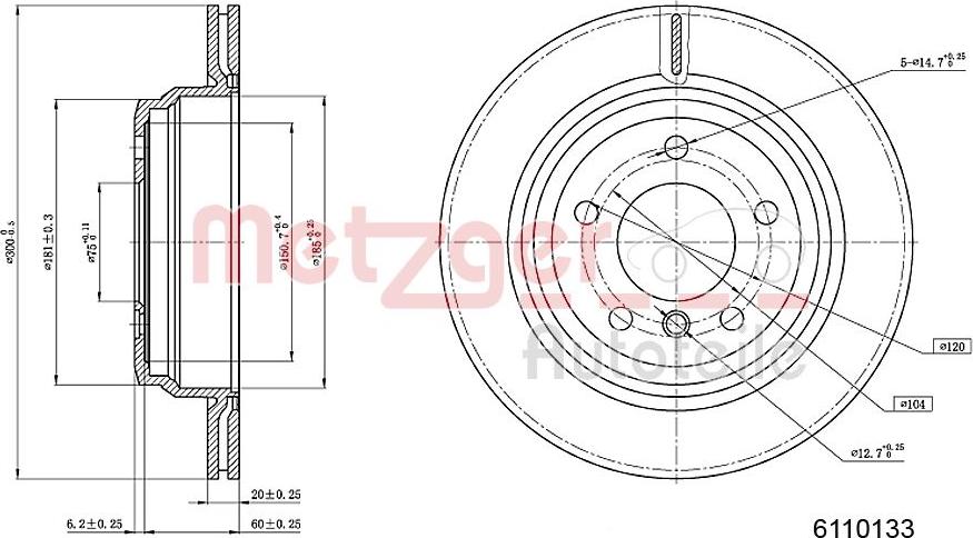 Metzger 6110133 - Kočioni disk www.molydon.hr