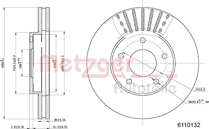 Metzger 6110132 - Kočioni disk www.molydon.hr