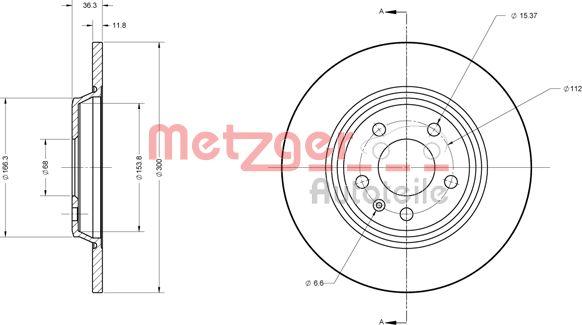 Metzger 6110125 - Kočioni disk www.molydon.hr