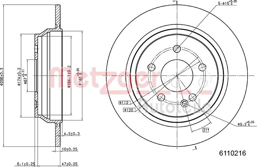 Metzger 6110126 - Kočioni disk www.molydon.hr