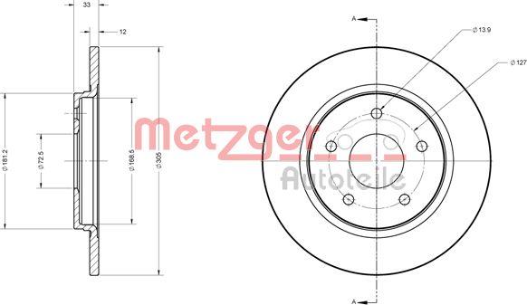 Metzger 6110120 - Kočioni disk www.molydon.hr