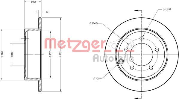 Metzger 6110122 - Kočioni disk www.molydon.hr