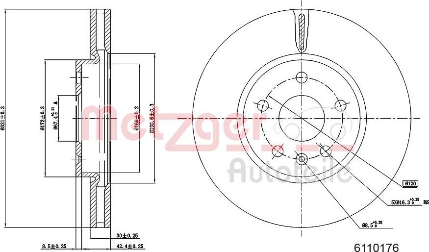 Metzger 6110176 - Kočioni disk www.molydon.hr