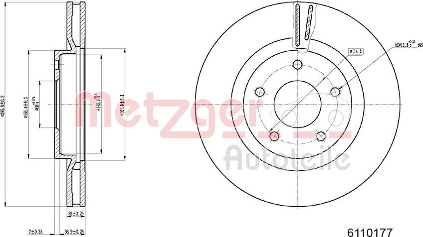 Metzger 6110177 - Kočioni disk www.molydon.hr