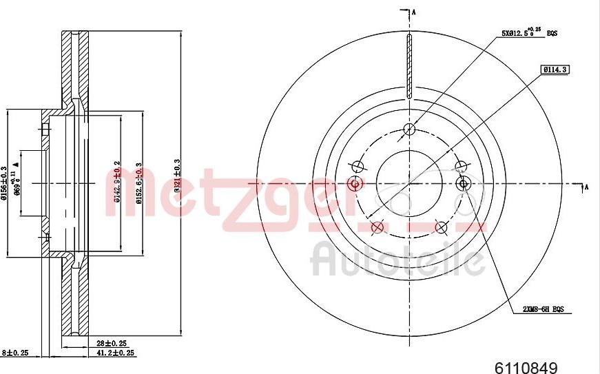 Metzger 6110849 - Kočioni disk www.molydon.hr