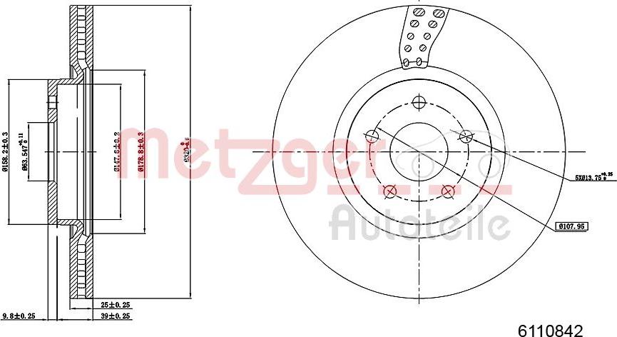 Metzger 6110842 - Kočioni disk www.molydon.hr