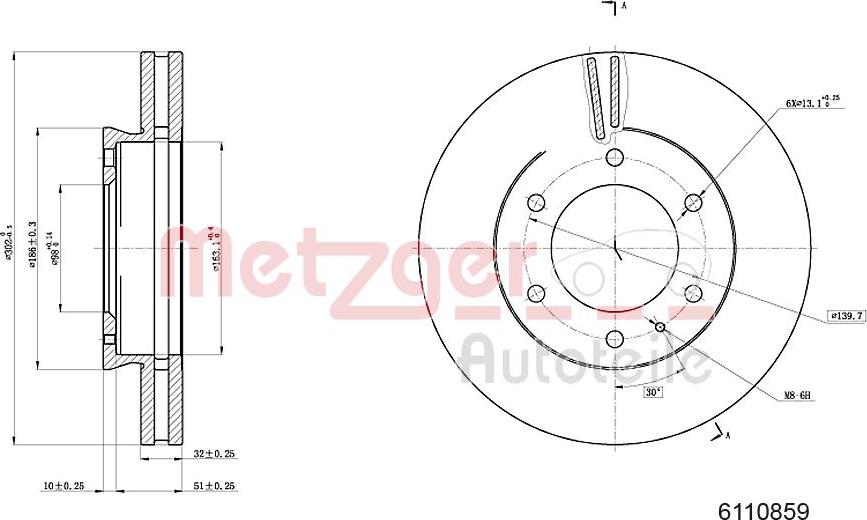 Metzger 6110859 - Kočioni disk www.molydon.hr