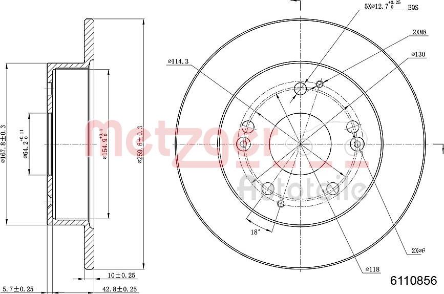 Metzger 6110856 - Kočioni disk www.molydon.hr