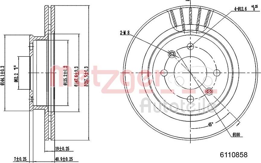 Metzger 6110858 - Kočioni disk www.molydon.hr