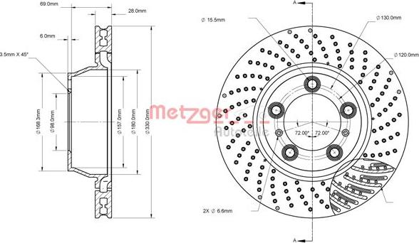 Metzger 6110864 - Kočioni disk www.molydon.hr