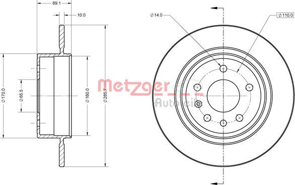 Metzger 6110865 - Kočioni disk www.molydon.hr