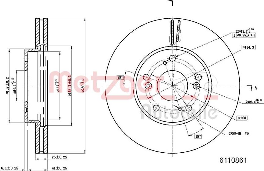 Metzger 6110861 - Kočioni disk www.molydon.hr