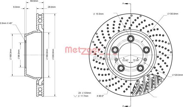 Metzger 6110863 - Kočioni disk www.molydon.hr