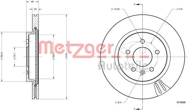 Metzger 6110808 - Kočioni disk www.molydon.hr