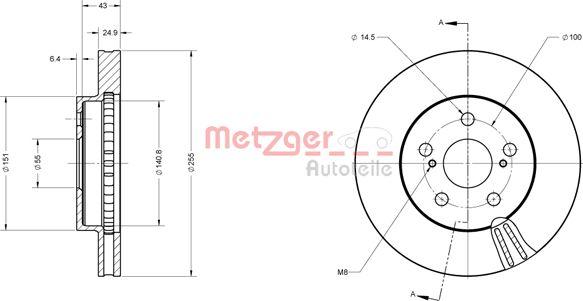 Metzger 6110819 - Kočioni disk www.molydon.hr