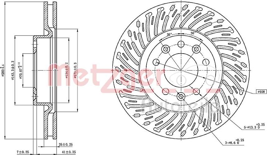 Metzger 6110839 - Kočioni disk www.molydon.hr