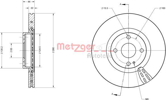 Metzger 6110834 - Kočioni disk www.molydon.hr