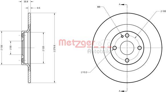 Metzger 6110833 - Kočioni disk www.molydon.hr