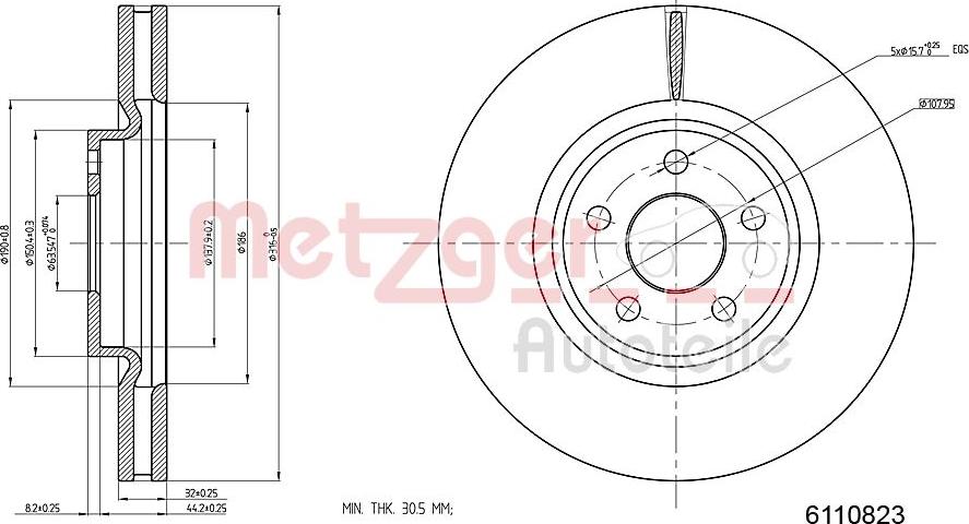 Metzger 6110823 - Kočioni disk www.molydon.hr