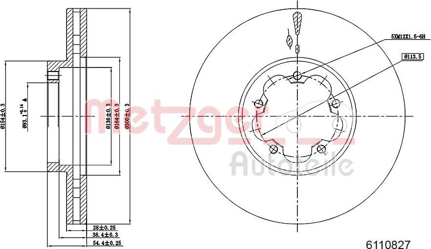 Metzger 6110827 - Kočioni disk www.molydon.hr