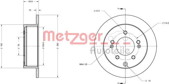 Metzger 6110396 - Kočioni disk www.molydon.hr