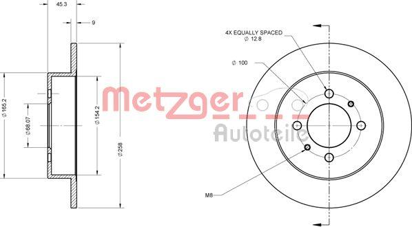 Metzger 6110398 - Kočioni disk www.molydon.hr