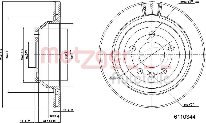 Metzger 6110344 - Kočioni disk www.molydon.hr