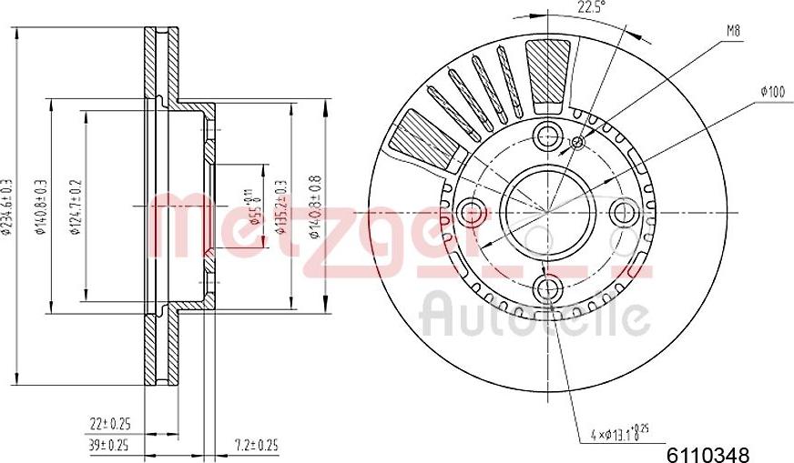 Metzger 6110348 - Kočioni disk www.molydon.hr