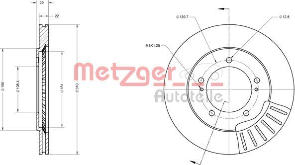 Metzger 6110347 - Kočioni disk www.molydon.hr