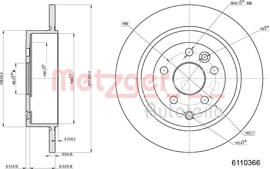 Metzger 6110366 - Kočioni disk www.molydon.hr