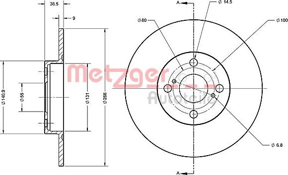 Metzger 6110361 - Kočioni disk www.molydon.hr