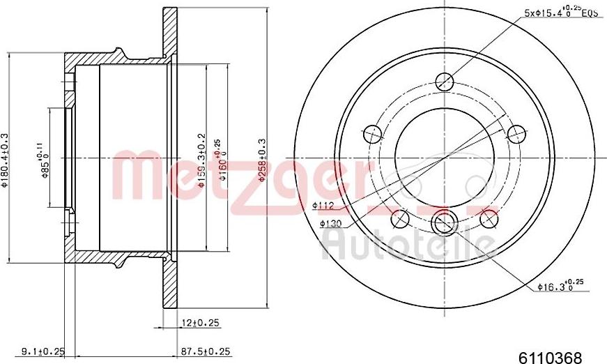 Metzger 6110368 - Kočioni disk www.molydon.hr