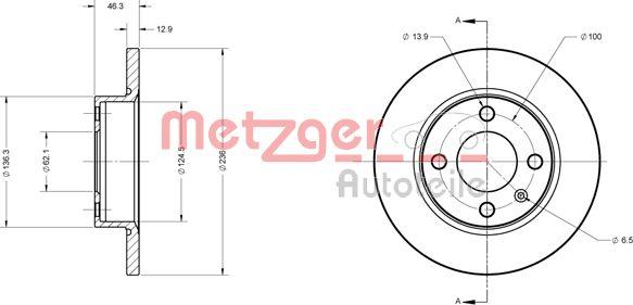 Metzger 6110309 - Kočioni disk www.molydon.hr