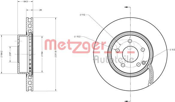 Metzger 6110304 - Kočioni disk www.molydon.hr