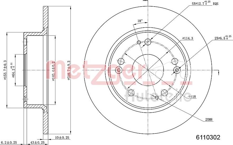 Metzger 6110302 - Kočioni disk www.molydon.hr