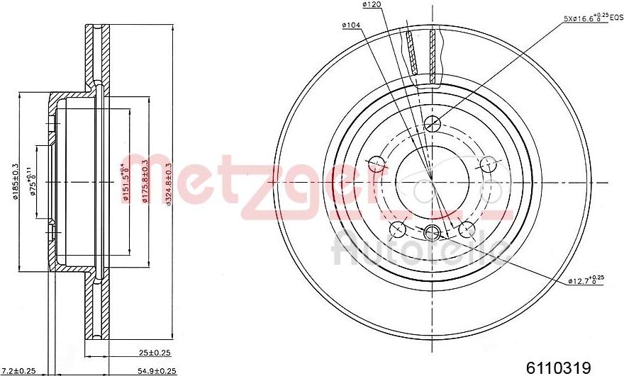 Metzger 6110319 - Kočioni disk www.molydon.hr